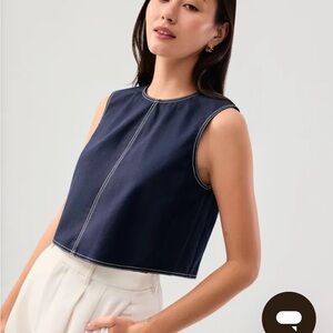 Love Bonito Contrast Stitch Boxy Top